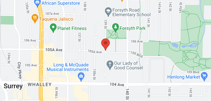 map of 320 13963 105A AVENUE